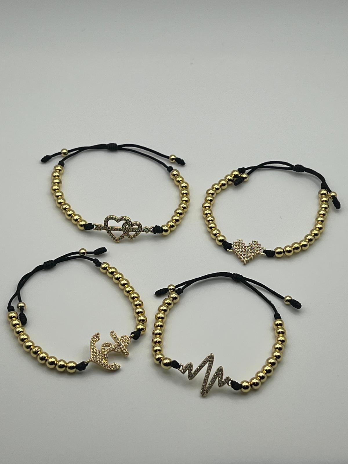 Pulsera Tejida Balin + Aretes