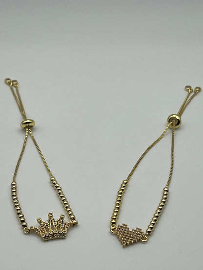 Pulsera Balines y Dije + Aretes